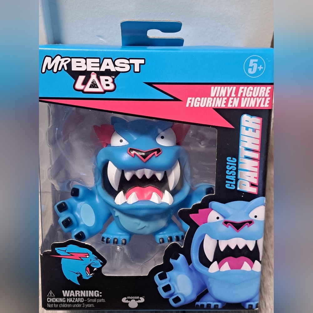 NEW MRBEAST LAB Classic Panther Vinyl Figure - Blue